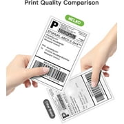 Nelko 4x6 Direct Thermal Shipping Label (Pack of 500 Fan-Fold Labels), Nelko 4x6 Thermal Labels for Nelko PL70E Shipping Label Printer, Perforated and Strong Adhesive, Commercial Grade
