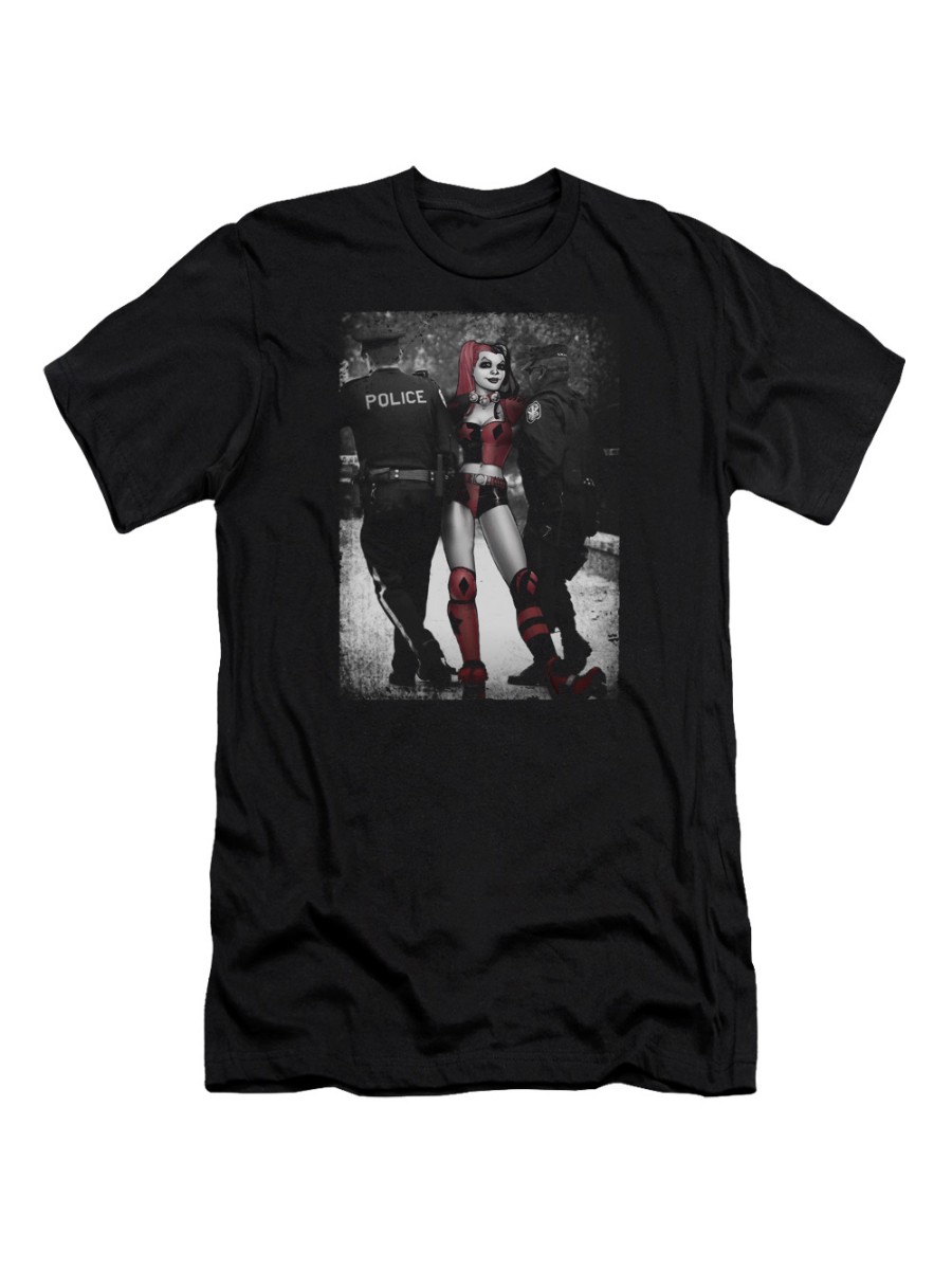 Batman Harleys Packing Premium Adult Slim Fit T-Shirt