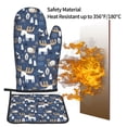 thumbnail image 5 of Xecao Forest Elk Pattern Oven Mitts and Pot Holders Sets Heat Resistant Silicone Oven Mittens Extra Thicken Long Kitchen Cotton Oven Glove for Cooking, 5 of 7