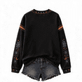 thumbnail image 4 of Halloween Sweatshirts for Women Funny Vintage Witch Graphic Tee Spooky Season Holiday Long Sleeve Pullover Tops, 4 of 4