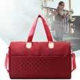 thumbnail image 2 of LACKUST Travel Luggage Handbag Gym Bag Travel Bag With Trolley Case Rainproof Bag Travel Luggage Handbag Shoe Shoulder Bag Wet And Dry Separation Gym Bag,Red, 2 of 9