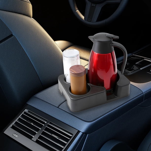 Dispensador de agua para automóvil, base para hervidor, bandeja fija para asiento, portavasos, bandeja de agua grande específica para automóvil, portavasos negro, boca grande portátil de 14,5