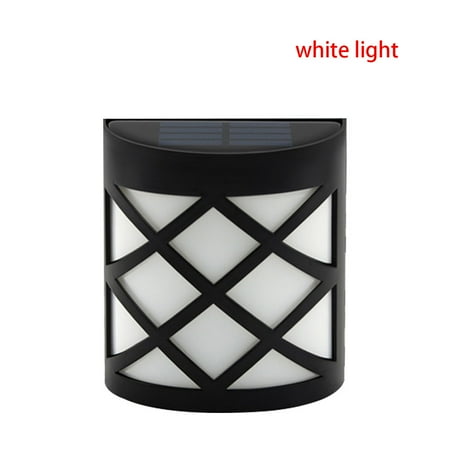 

Hi.FANCY Solar Powered Wall Light Outdoor Patio Garden Courtyard Wall Mounted Waterproof LED Lamp N763 & White Light