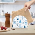 thumbnail image 2 of Yayeee Napkin Holder for Table Kitchen Paper Tissue Organization, Blue Simple Cartoon Snowmen, 2 of 8