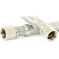 LASCO 10-0954 10-Foot Ice Maker Water Supply Line, Braided Stainless Steel, X 1/4-Inch Female Compression, 1-Pack, Iron