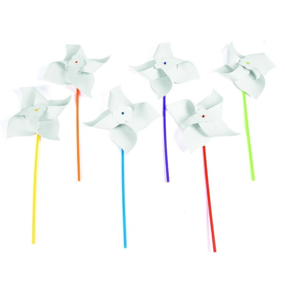 Do It Yourself Jumbo Paper Pinwheels - Craft Kits - 24 Pieces