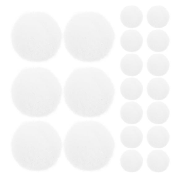 Homoyoyo White Pom Poms for Crafts 30 Pieces 1.97 Inch Round Soft Polyester for Projects