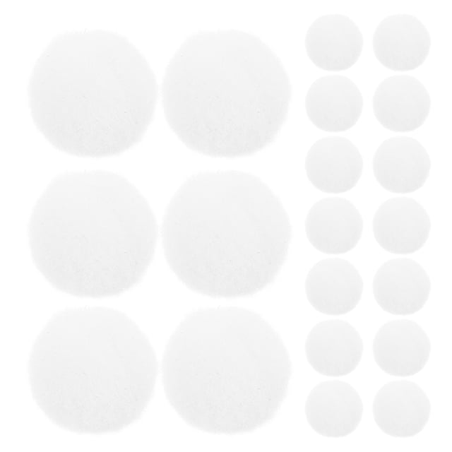 30 pompones de poliéster blanco para manualidades, bolas de hilo suaves y esponjosas para proyectos de bricolaje, accesorios de moda y decoraciones navideñas