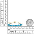 thumbnail image 6 of Gem Stone King 18K Yellow Gold Plated Silver Simulated Blue Opal Tennis Bracelet for Women (8.48 Cttw, Gemstone October Birthstone, Oval Cabochon 8X6MM, Fully Adjustable up to 9 inch), 6 of 6