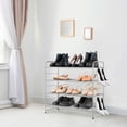 thumbnail image 4 of Bextsrack Shoe Rack,4-Tier Storage Organizer for Shoes, Silver, 4 of 6