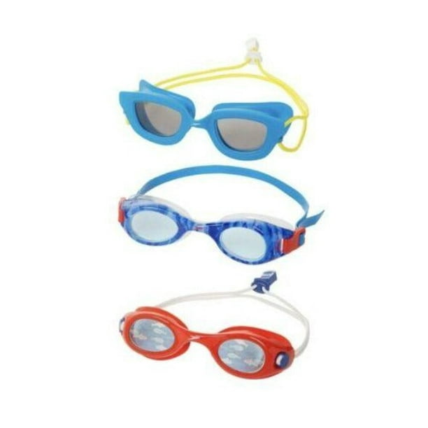 Speedo Kids 3 Pack Swim Goggles UV Protection All Day Comfort