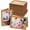 Kraft, variant on 50 Count Photo Frame Cards with Envelopes 4x6 Paper Picture Frame Notecards Photo Card Holder and Envelopes Set for Graudation Father's Day Teacher Appreciation Wedding Birthday Classroom DIY-White