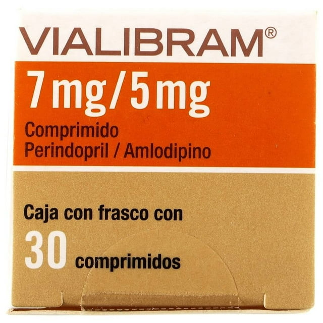 Vialibram Perindopril, amlodipino caja con 30 comprimidos de 7mg/5mg