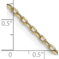 thumbnail image 4 of 14K Yellow Gold 3.2mm Semi-Solid Diamond-cut Open Link Cable with Lobster Lock Chain - 22", 4 of 8