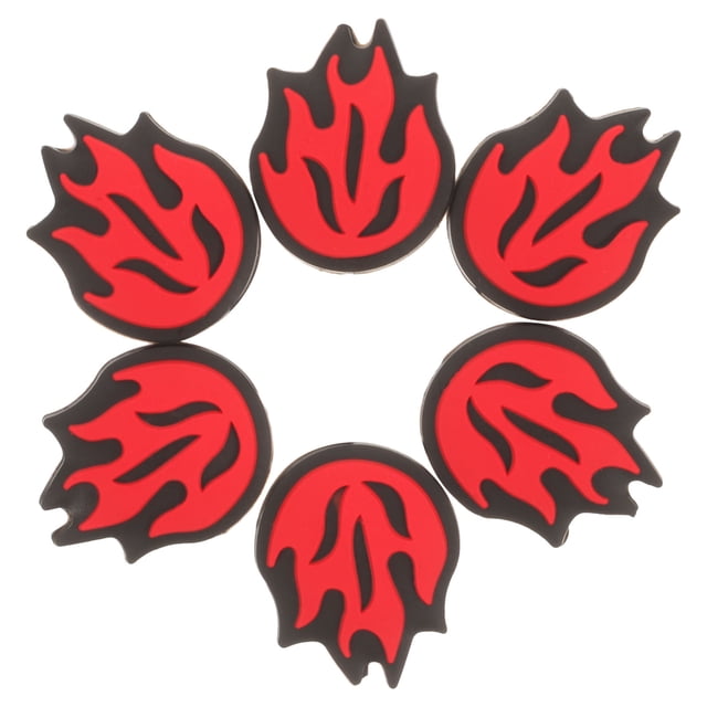 Minkissy 6Pcs Fire Shaped Silicone Tennis Racket Damper for Vibration Reduction and Shock Absorption