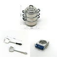 thumbnail image 3 of Esquirla 1/12 Dolls House Miniature Kitchen Supplies Metal Kitchenware Cookware Set Model, 3 of 8