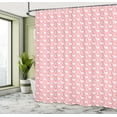 thumbnail image 5 of Ambesonne Cactus Print Shower Curtain, Meadow Animal Llamas, 69"Wx75"L, Pale Pink and White, 5 of 5