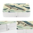 thumbnail image 4 of Whale Decorative PU Leather Earring and Jewelry Organizer Box with Removable Compartment, Portable, 4 of 6