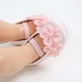 thumbnail image 2 of Tigivemen Infant Baby Girl Mary Jane Flat Shoes with Flower Fashion Newborn Princess Dress Shoes Pink Size 5, 2 of 8