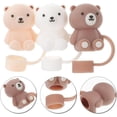 thumbnail image 2 of Cubiertas de Silicona en Forma de Oso para Pajillas para Taza Stanley - Tapa Reutilizable a Prueba de Polvo para Tazas de 30oz y 40oz, Se Ajusta a Pajillas de 10mm, 2 of 4