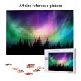 thumbnail image 6 of Sikiie Northern Lights Puzzle, Jigsaw Puzzles, Jigsaw Puzzles 1000 Pieces, Custom Jigsaw Puzzle for Adults (29.5×19.7in, Horizontal), 6 of 9