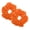 2 Orange, variant on Large Velvet Scrunchies 5.5" Oversized Hair Ties for Thick Hair