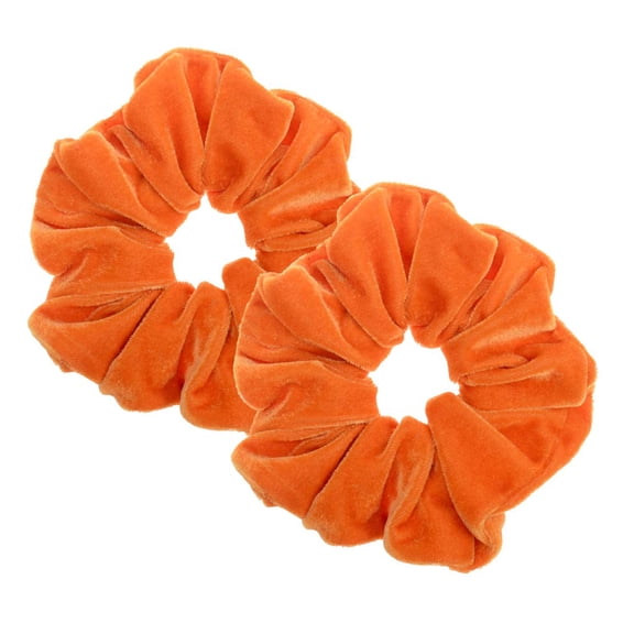 Orange Color Scrunchies for Hair Elastic Bands