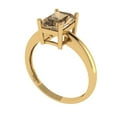 thumbnail image 2 of 1.75 ctw Solitaire Anniversary Ring for Women | Radiant Cut Simulated Champagne Diamond | Hyperallergenic Solid 18K Yellow Gold, 2 of 5