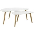 thumbnail image 4 of SAFAVIEH Olida Contemporary Double Coffee Table, White, 4 of 5