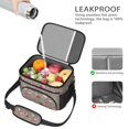 thumbnail image 4 of Lunch Box Pioneer Flower Floral Print Pattern Insulated Lunch Bag for Women Men,Medium Leakproof Lunchbox Cooler Bag Adjustable Strap,10 X 6.7 X 8 Inches, 4 of 6