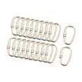 thumbnail image 4 of Juego de 20 anillos genéricos para llavero, mosquetón, piezas resistentes para colgar, ganchos metálicos con cierre de tornillo en forma de D., 4 of 9