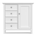 thumbnail image 3 of Simpli Home Amherst 37 inch Wide Solid Wood Transitional Medium Storage Cabinet in White, 3 of 10