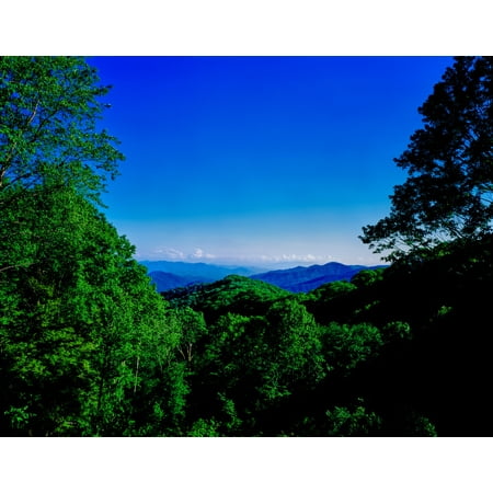 View of the Great Smoky Mountains National Park from Newfound Gap Road Tennessee and North Carolina USA Poster Print by Panoramic
