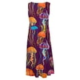 thumbnail image 4 of Teissuly Womens Fashion Holiday Summer Casual Printing Sleeveless Party Beach Loose Dress, 4 of 5