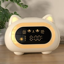 Hansang Alarm Clock for Kids with Sleep Training 3 levels of brightness and 10 night light modes, Ok to Wake Clock with snooze mode and white noise for Boys and Girls
