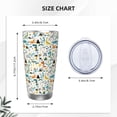 thumbnail image 4 of Picia Cartoon Dinosaur Pattern 20 oz Tumbler Stainless Steel Vacuum Insulated Coffee Ice Cup Double Wall Travel Flask Dual Lid Water Bottle, Eco-friendly Car Cup, 4 of 8