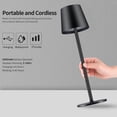 thumbnail image 3 of BGFHome Lámpara de mesa inalámbrica Lámpara de escritorio LED 5000 mAh Lámpara de luz nocturna táctil recargable Diseño minimalista inalámbrico para restaurante/dormitorio/bares/fiesta al aire libre/c, 3 of 5