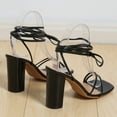 thumbnail image 5 of Mostsola Square Open Toe Sandals for Women Block High Heels Comfort Ankle Strap Dress Shoes, 5 of 8