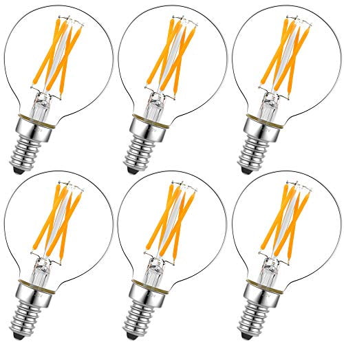 LiteHistory Dimmable e12 led Bulb g16.5 led Light Bulbs g16 Candelabra Bulbs 4W=40W Edison Bulb Daylight 5000K 400lm ac120v g50 Globe Light Bulbs for Chandelier,Vanity,Ceiling Fan Light Bulbs 6Pack LiteHistory Dimmable e12 led Bulb g16.5 led Light Bulbs g16 Candelabra Bulbs 4W=40W Edison Bulb Daylight 5000K 400lm ac120v g50 Globe Light Bulbs for Chandelier,Vanity,Ceiling Fan Light Bulbs 6Pack