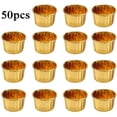 thumbnail image 1 of 50 Uds. Moldes para hornear de papel de aluminio, cajas para cupcakes, Mini molde para cupcakes, cajas para magdalenas y magdalenas para bodas, fiestas y celebraciones, 1 of 7
