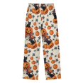 thumbnail image 2 of FORMRS Kids Pajama Pants with Pockets Size 11-12Y Boys Lounge Sleep Bottoms, Beige Halloween Cat Pattern, 2 of 8