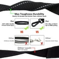 thumbnail image 5 of Heavy Duty Dog Leash for Large Dogs Up To 40kg, Reflective Dog Walking Training Shock Absorbing Bungee Leash with Car Seat Belt Buckle, 2 Padded Traffic Handle for Extra Control, 5 of 8