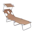 thumbnail image 4 of Sillón de bronceado plegable 3 en 1 para tomar el sol en el patio al aire libre Caqui, 4 of 8