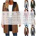 thumbnail image 3 of WIZUTIZ Women's Solid Color Wool Blend Hooded Coat Long Sleeve Loose Fit Lined Warm Winter Overcoat with External Pockets Casual Daily Outerwear, 3 of 7