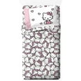 thumbnail image 1 of Hello Kitty Stripes & Hearts Queen Size Sheet Set Super Soft Piece Bedding Set Microfiber Sheets Include Reversible Pillow Covers, 1 of 6