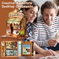 thumbnail image 6 of Book Nook Kit - DIY Miniature House Library for Adults and Teens, Booknook Tiny House Bookshelf Decor 3D Wooden Puzzle, Gifts for Family, Friends, 6 of 6