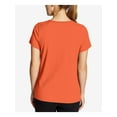 thumbnail image 2 of CHAMPION Womens Orange Stretch Ribbed Logo Graphic Short Sleeve Crew Neck T-Shirt XS, 2 of 2
