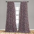 thumbnail image 5 of Ambesonne Vegetable Curtains, Mushrooms Onion Rings, Pair of 28"x84", Multicolor, 5 of 5