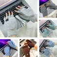 thumbnail image 3 of D-GROEE 1 Pair Women's & Men's USB Heated Gloves Mitten Full & Half Fingerless Winter Hands Warmer Laptop Gloves, 3 of 8
