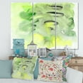 thumbnail image 2 of Abstract Pond of Yellow and Green 28 in x 36 in Painting Canvas Art Print, by Designart, 2 of 3